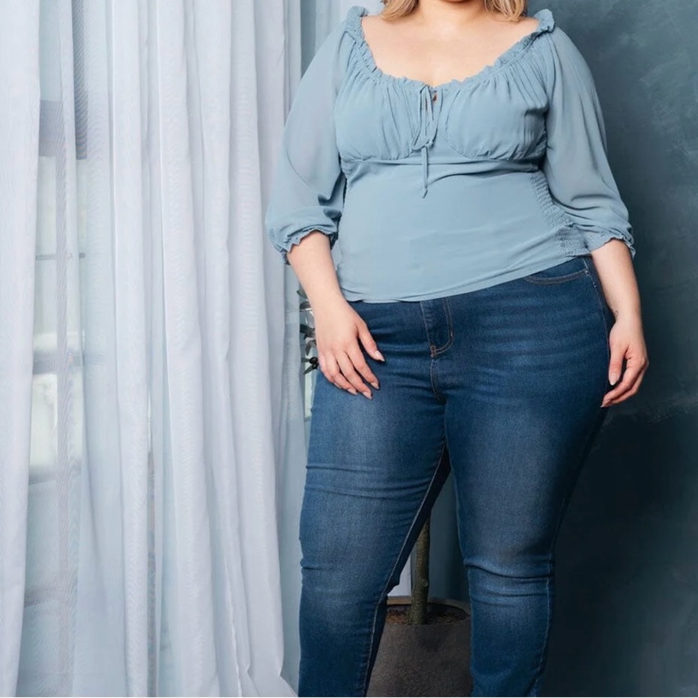 Plus size Front tie top